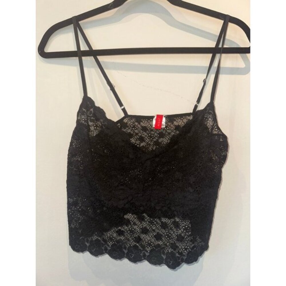 JOSIE BY NATORI Floral Lace Sheer Camisole Tank Top
